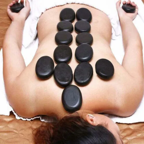 16 Pcs Portable Hot Basalt Massage Stones Kit SPA Massager