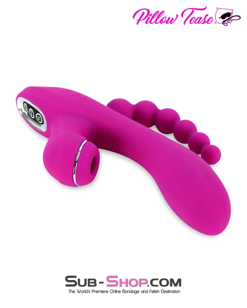 2474M      3 in 1 Suction Clit G-Spot Vibrator with Anal Exciter