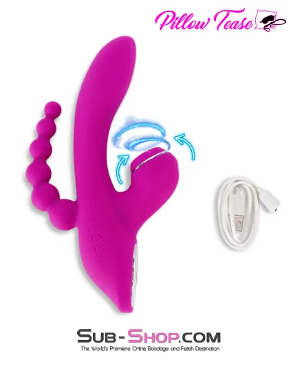 2474M      3 in 1 Suction Clit G-Spot Vibrator with Anal Exciter