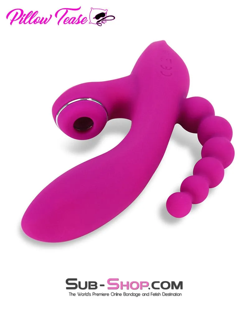 2474M      3 in 1 Suction Clit G-Spot Vibrator with Anal Exciter