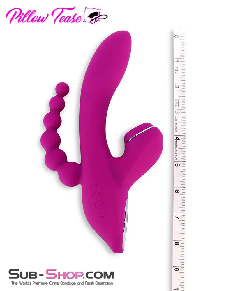 2474M      3 in 1 Suction Clit G-Spot Vibrator with Anal Exciter