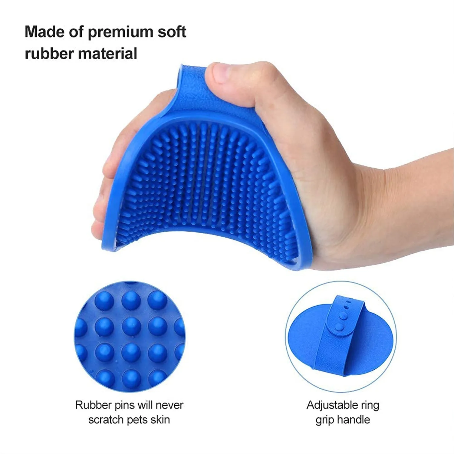 4911 Puppies Pet Massage Rubber Bath Glove for Dogs, Cats, Rabbit, & Hamster | Grooming Shampoo Washing Hand Brush - 1 Piece