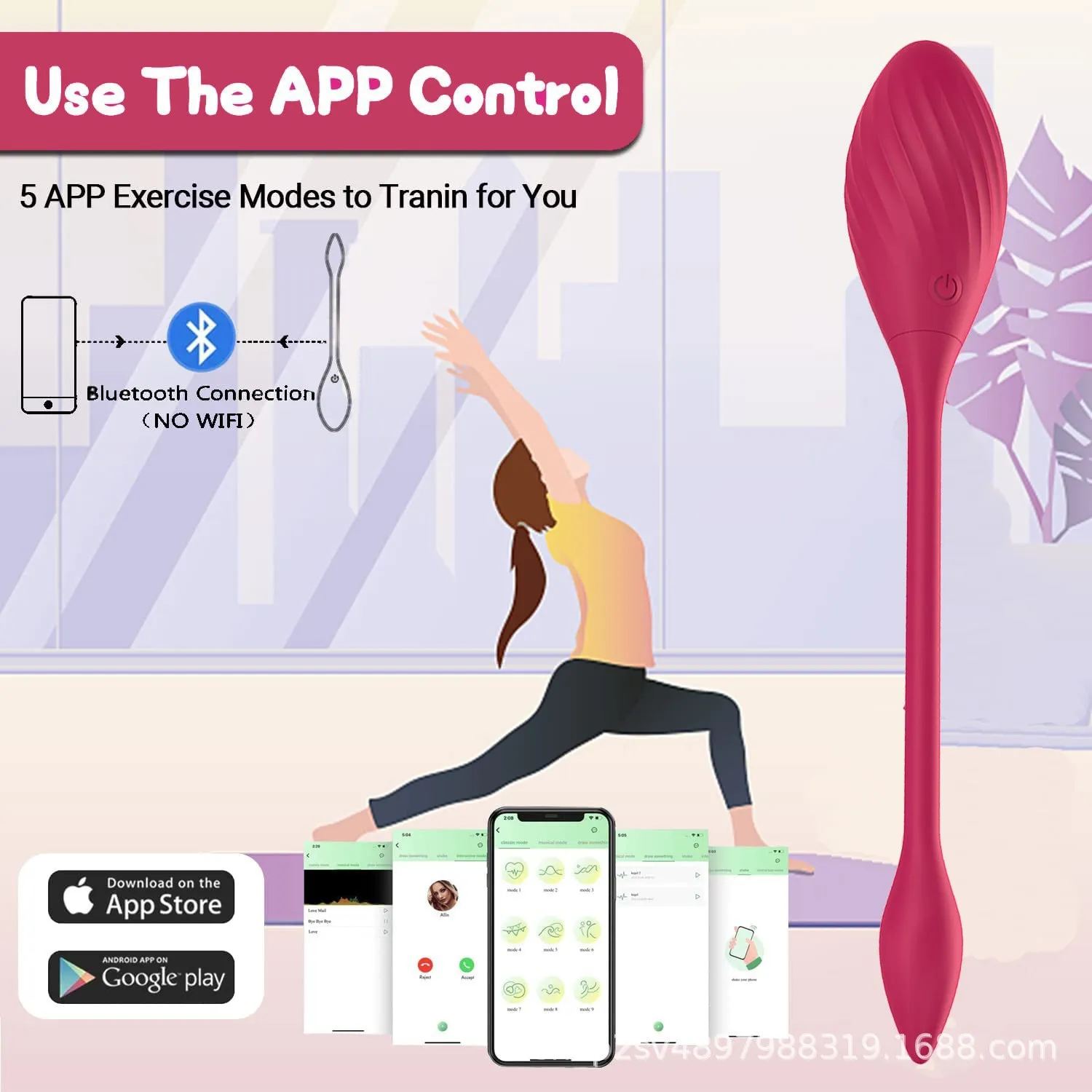 APP Control Vibrating Panty Egg - Wearable G Spot Anal Vibrator Prostate Massager