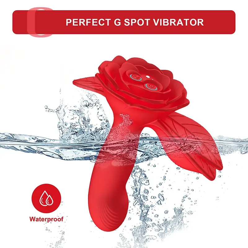 App Remote Control Vibrating Rose Butt Plug