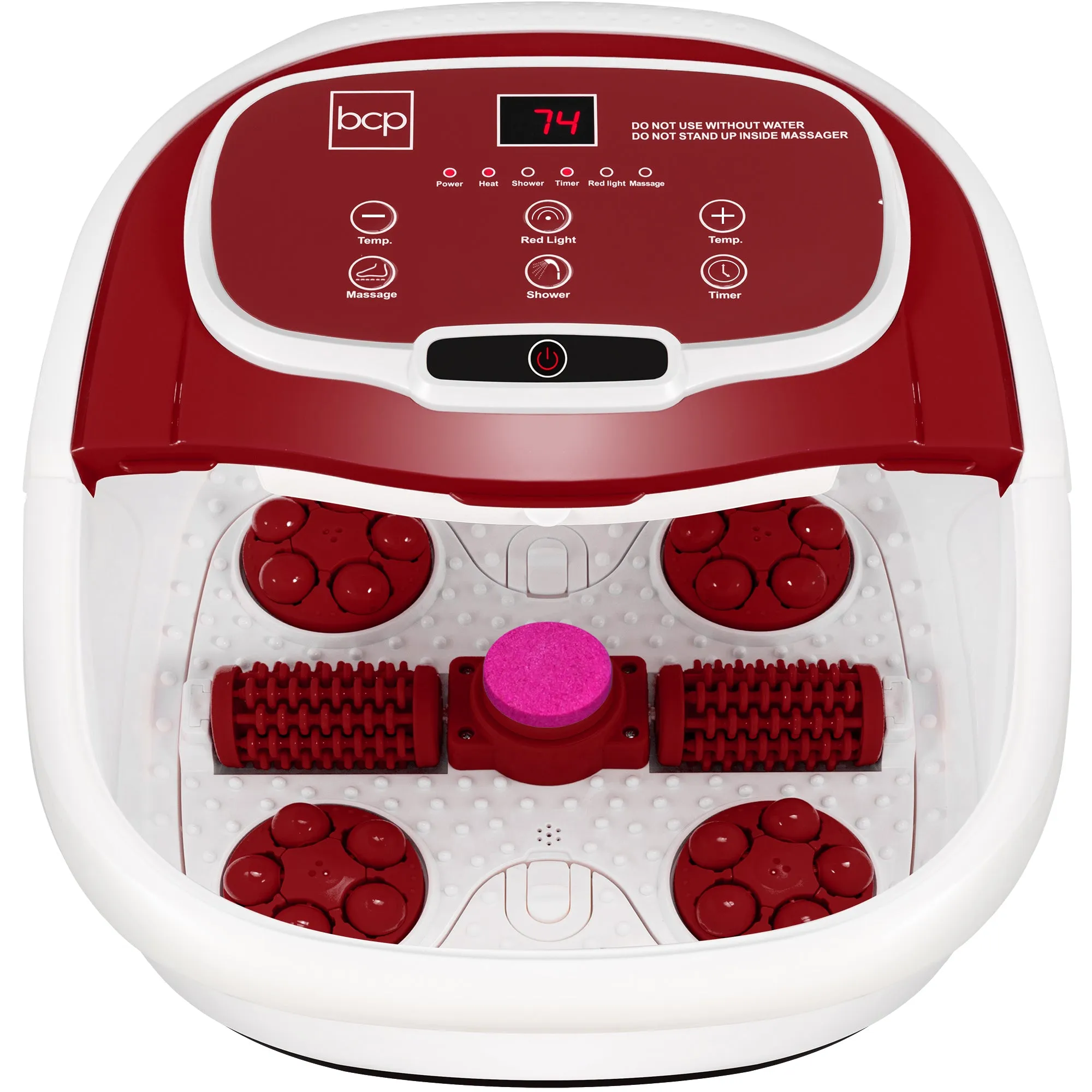 Automatic Heated Shiatsu Massage Foot Bath Spa w/ Pumice Stone