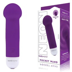 Bodywand Neon Mini Pocket Wand - Neon Purple - Purple 12 cm USB Rechargeable Mini Wand