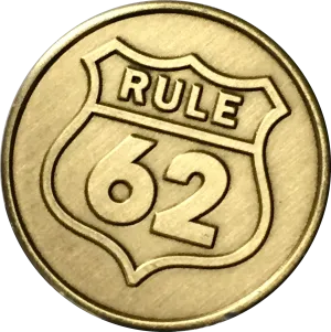 Bulk Lot of 25 - Rule 62 Don't Take Yourself Too Damn Serious AA Chip Sobriety Medallion RecoveryChip Design