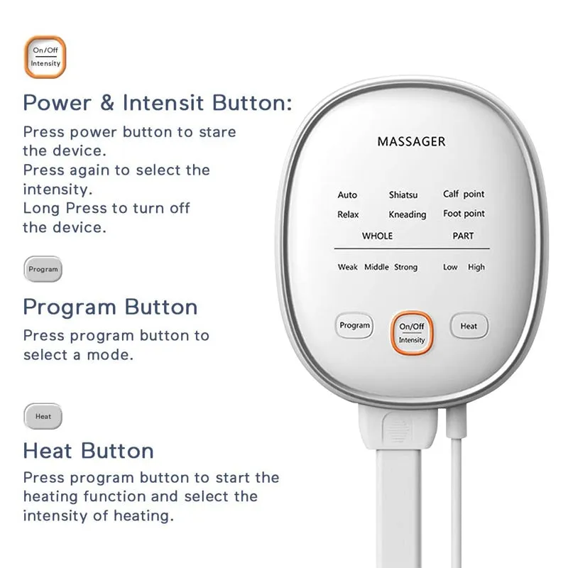 Calf/Foot/Leg Air Compression Massager Heated Circulation