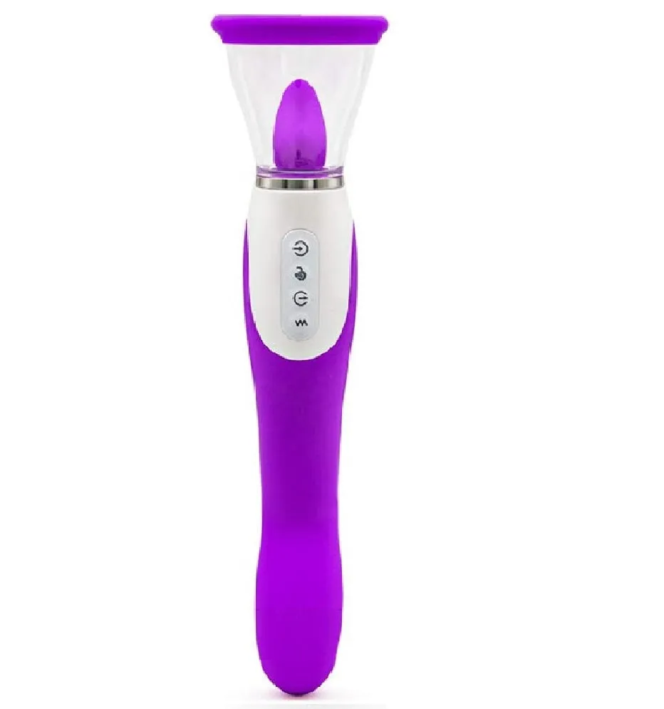 Clit Pump Sucking & Licking Vibrator, 3-in-1 G-Spot Vibrator