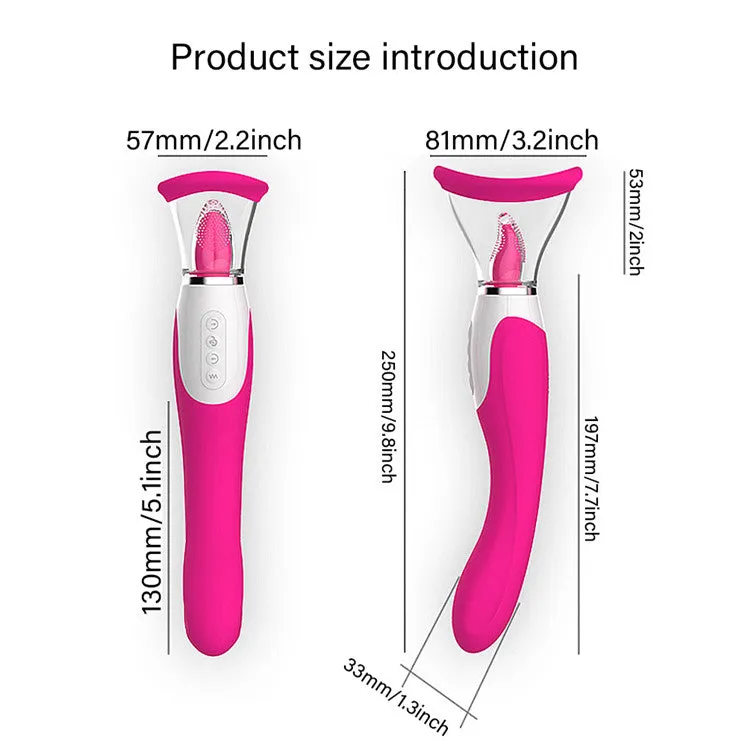 Clit Pump Sucking & Licking Vibrator, 3-in-1 G-Spot Vibrator