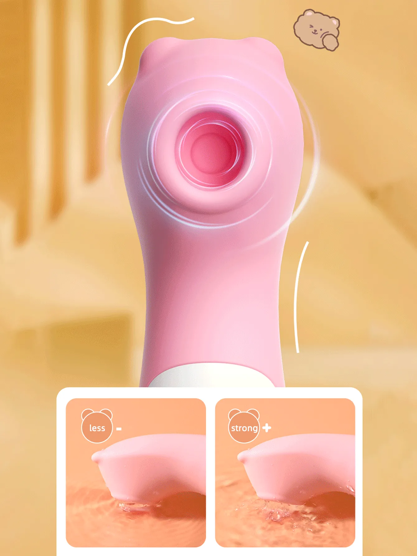 Clit Sucking Stimulator - Fantasy Bear Pocket Clitoral Vibrator Gift Female Sex Toy