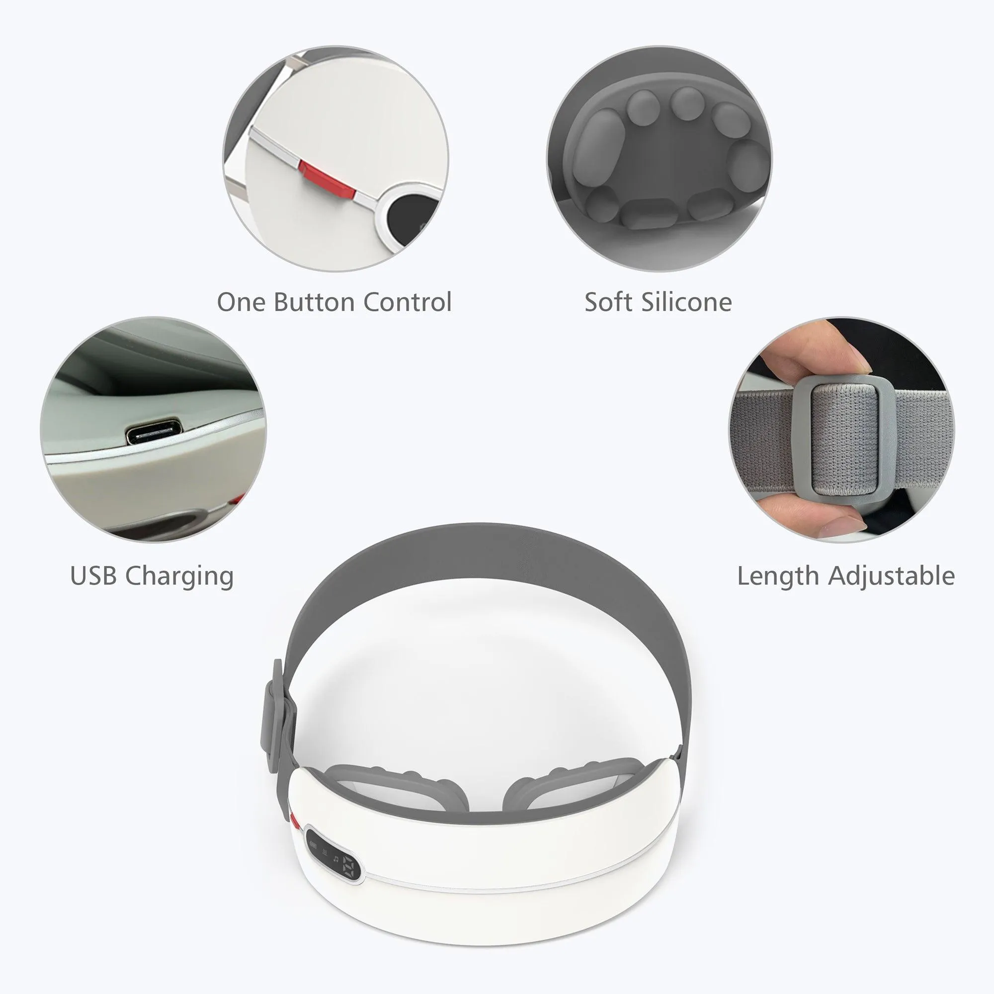 Comfier Eye Massager with Heat,Bluetooth Music, Deep Kneading Eye Mask Massager--6250A