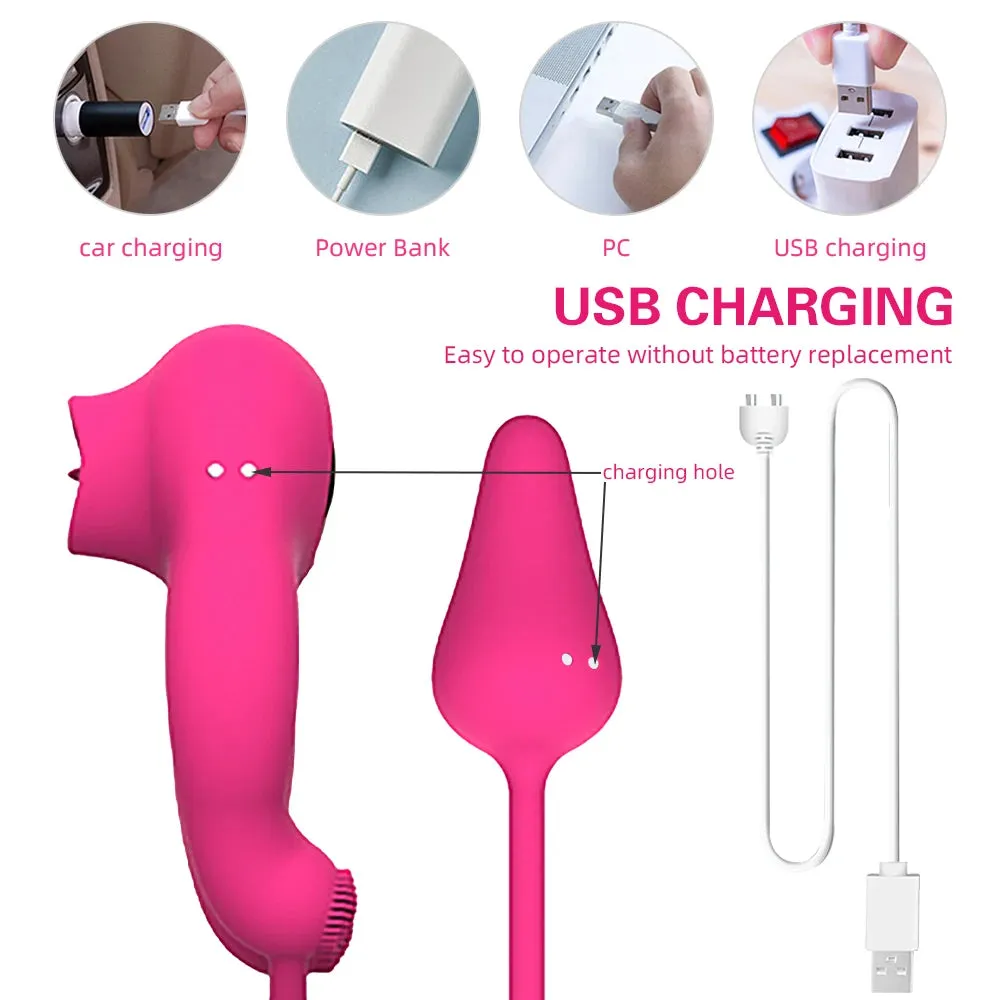 Double End Clit Clamp Cock Ring Vibrating Panty Vibrator -Ultimate Couple Sex Pleausre