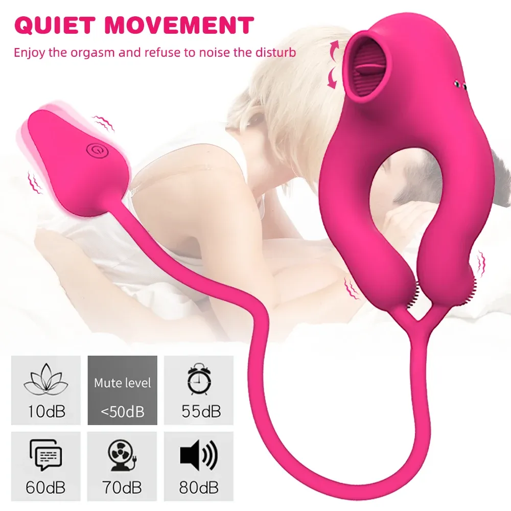 Double End Clit Clamp Cock Ring Vibrating Panty Vibrator -Ultimate Couple Sex Pleausre