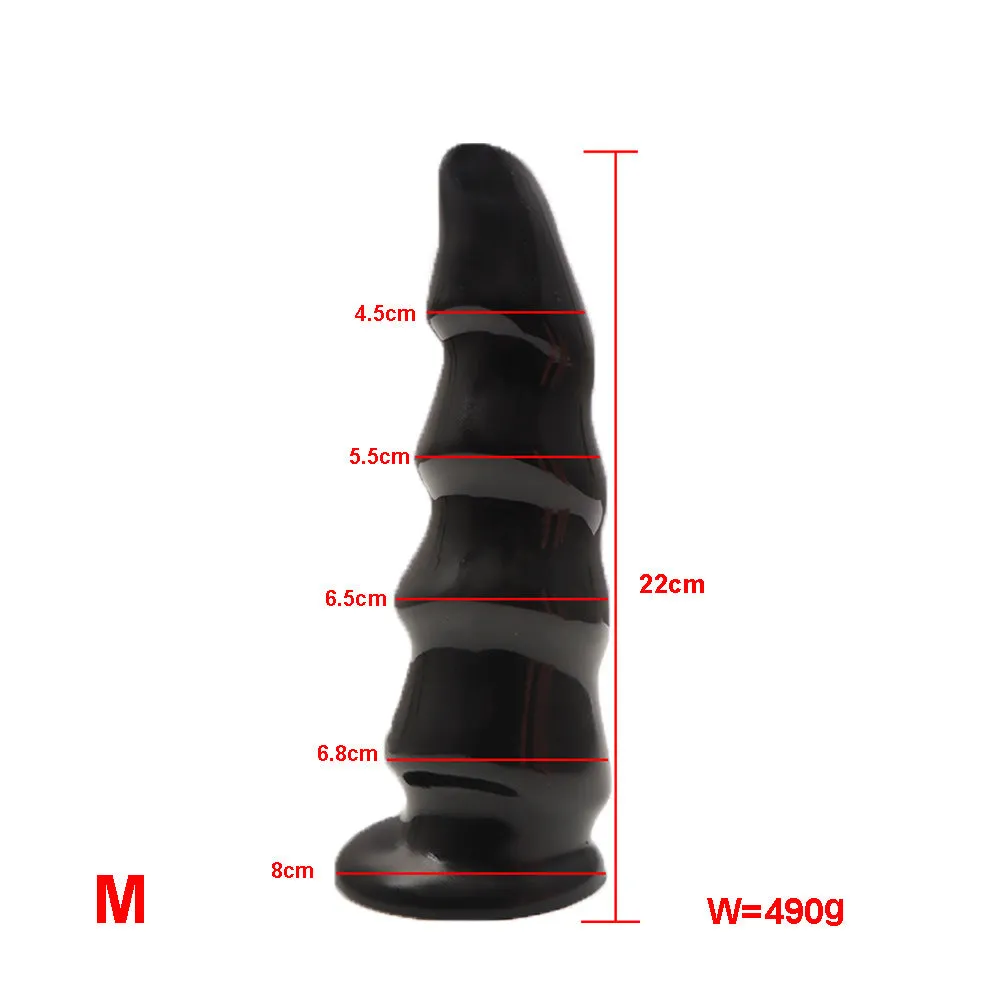 Exotic Wavy Anal Dildo Butt Plug - Suction Cup Dildos Vagina Anal Dilator Sex Toys Shop