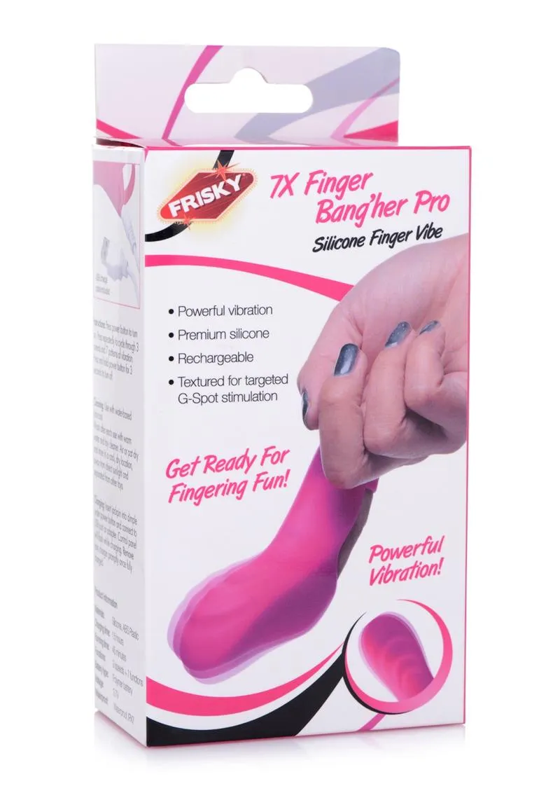 Frisky 7x Finger Bang'her Pro Silicone Rechargeable Finger Vibrator