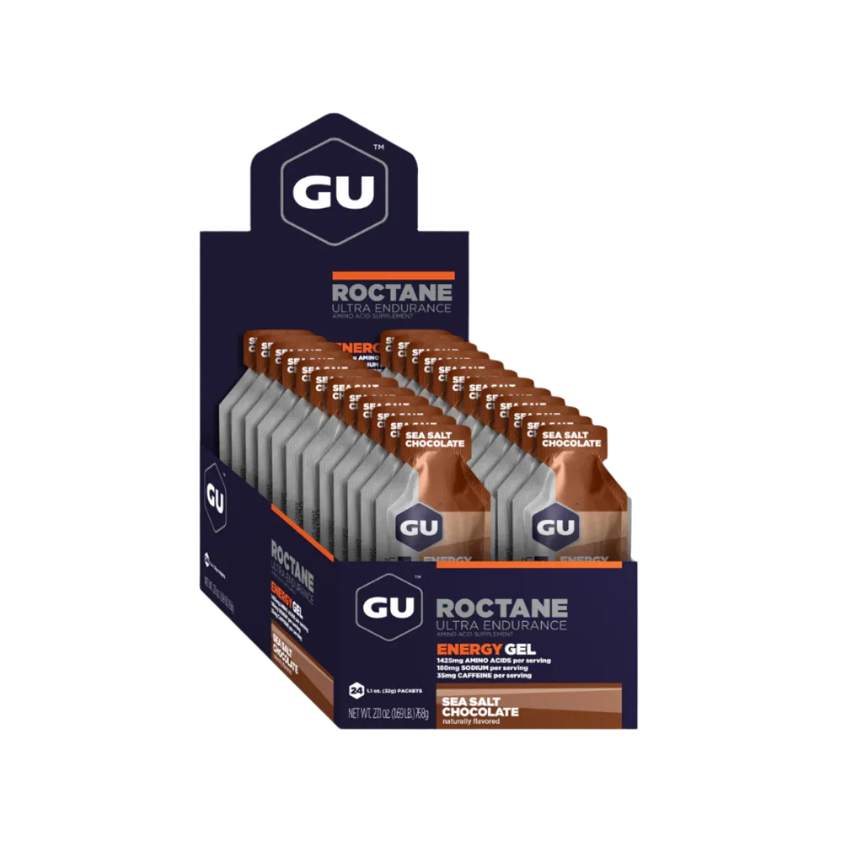 GU Energy - Roctane Energy Gels - Sea Salt Chocolate (with caffeine)