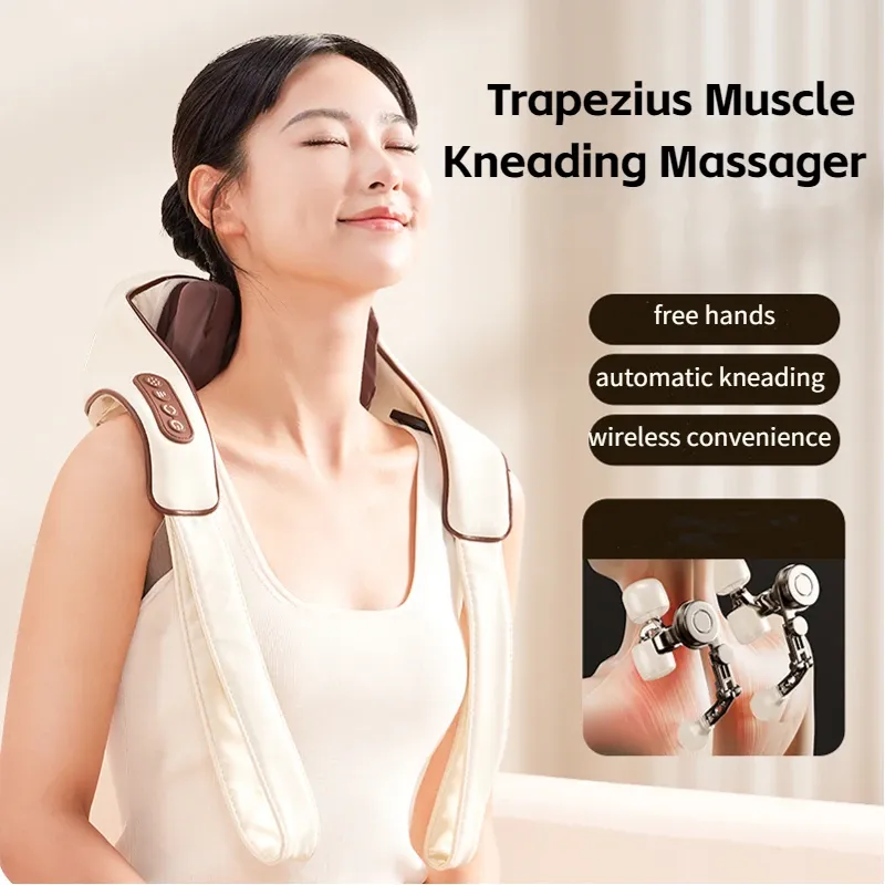 Heated Deep Kneading  Rechargeable Massage Cushion