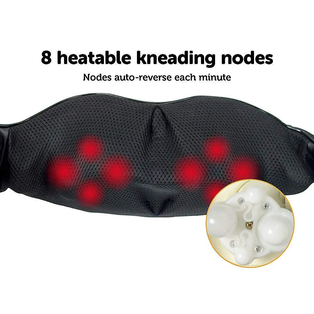 Heated Shiatsu Neck & Back Massager, 3 Speeds, 8 Nodes