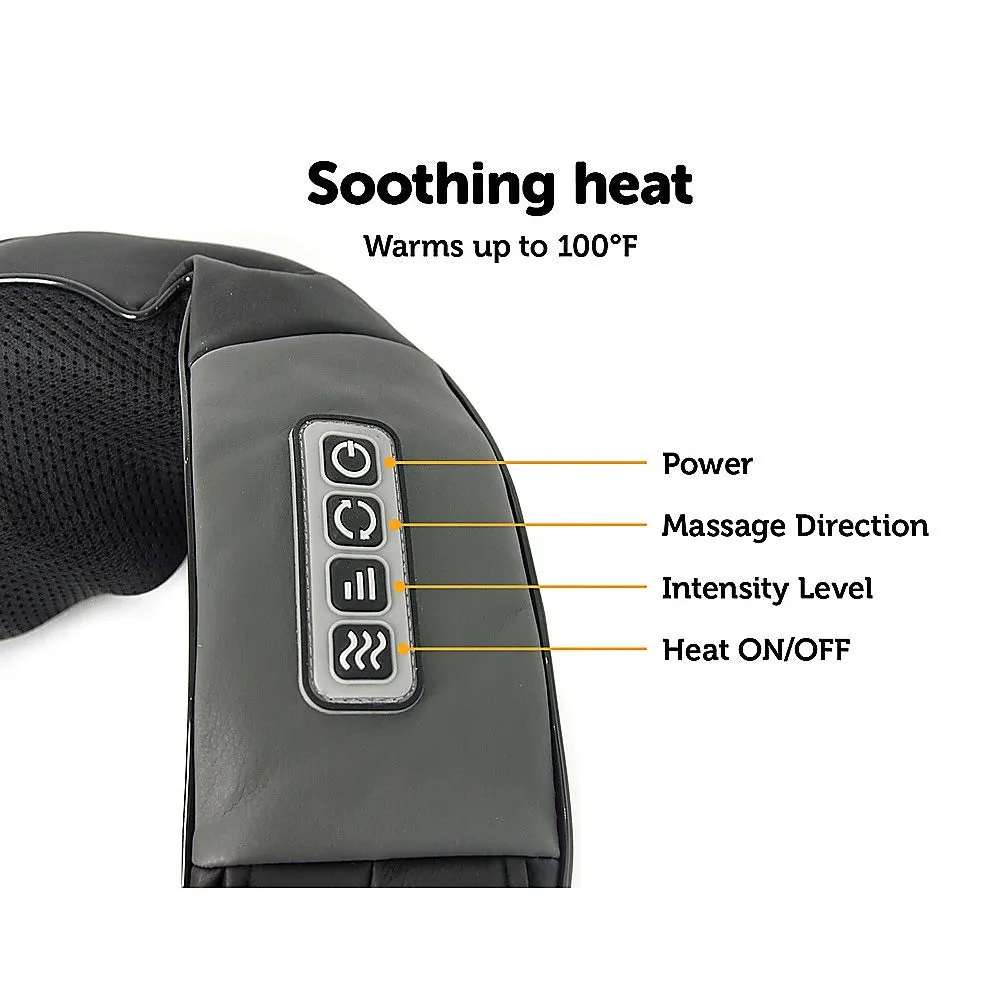 Heated Shiatsu Neck & Back Massager, 3 Speeds, 8 Nodes