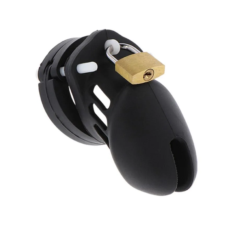 Hidden Desire Extreme Silicone Chastity Cock Cage S Black