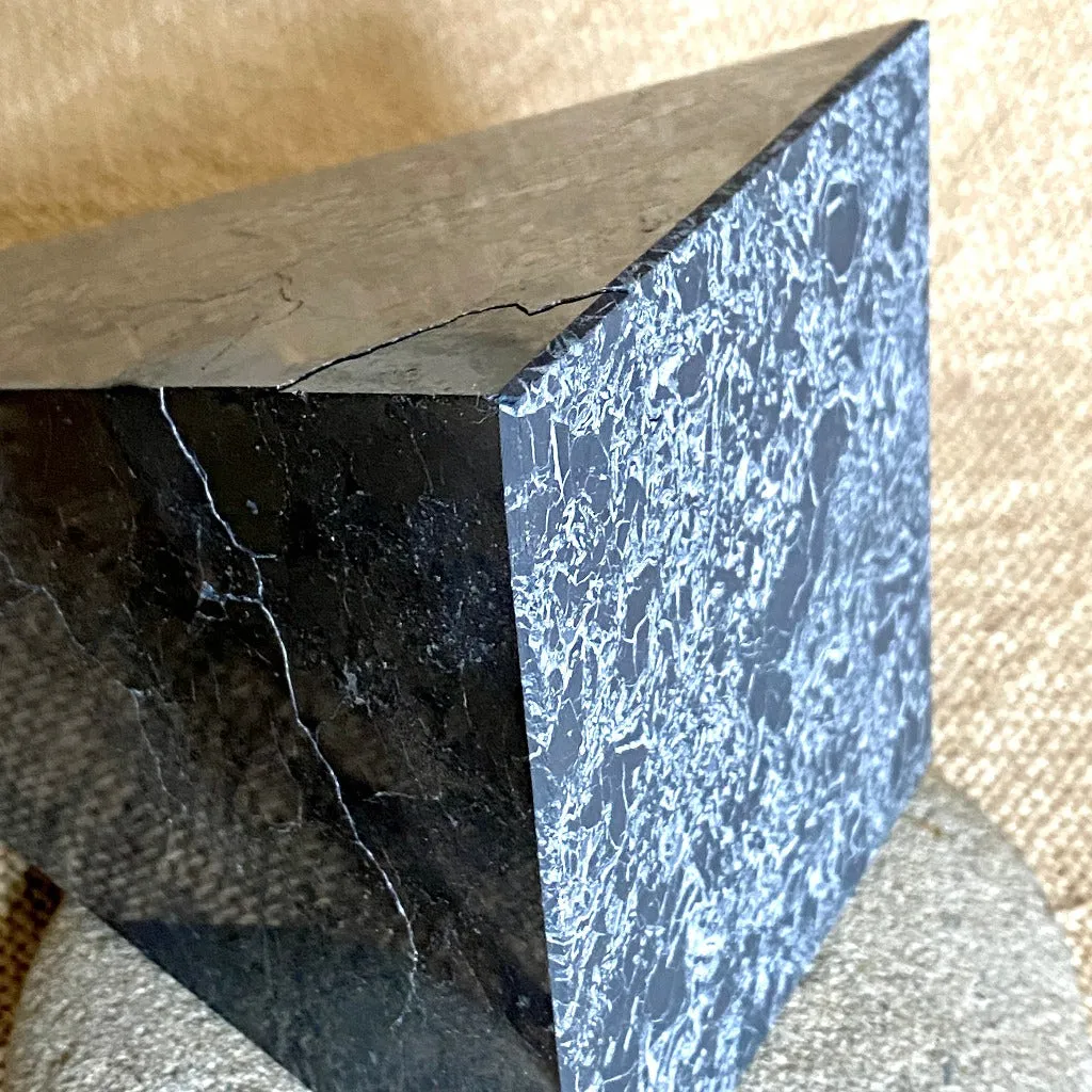 High Shungite Pyramid With Several Cracks - PRICE REDUCED