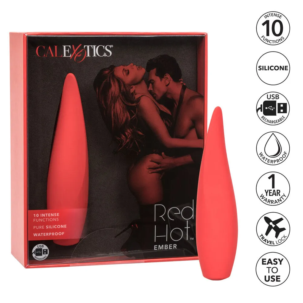 Hot Ember Rechargeable Vibrator Red