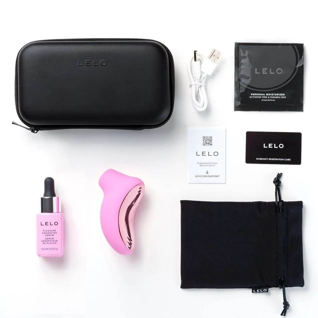 LELO Pleasure Kit - Portable B Sona 2 Clitoral Massager with Performance-Enhancing Serum