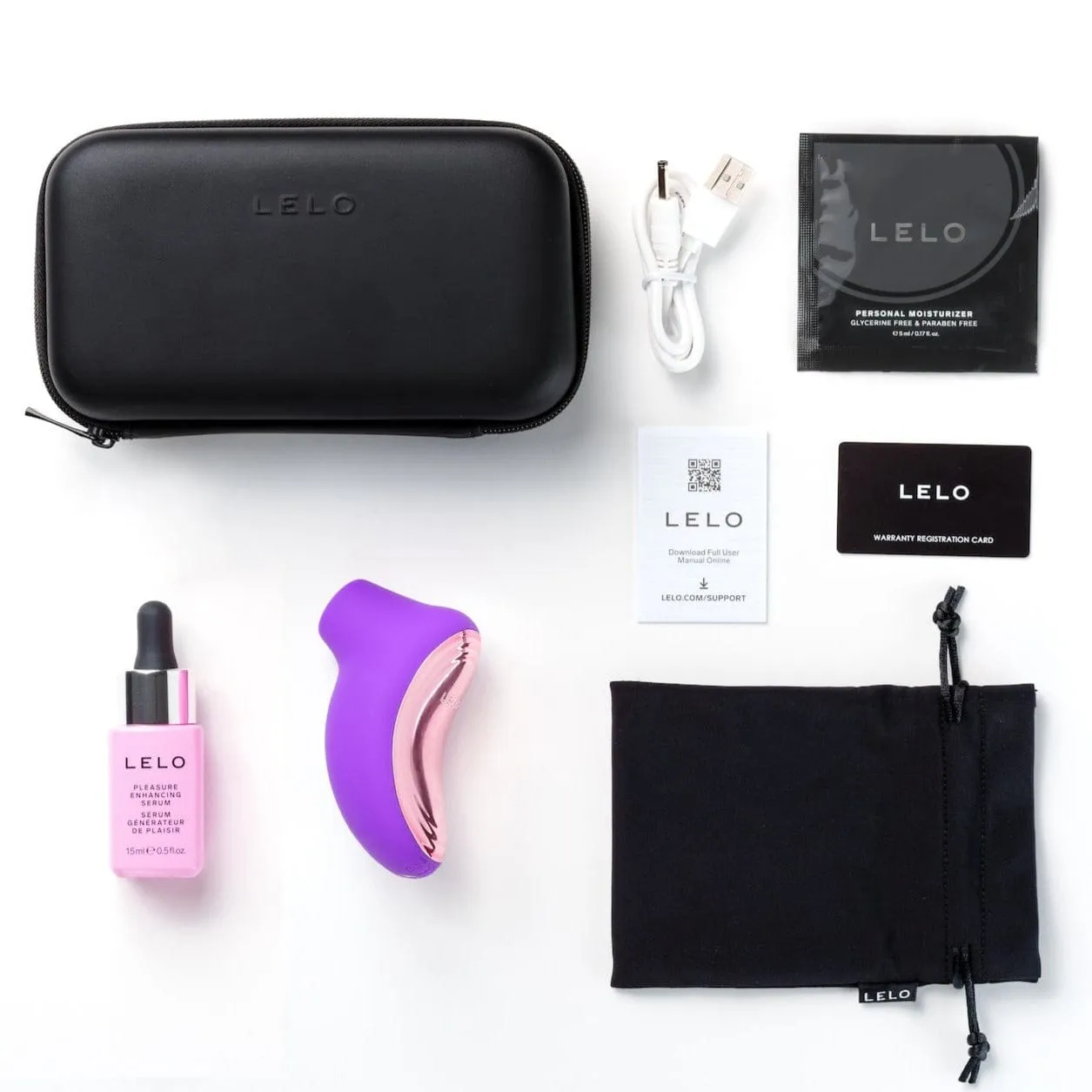 LELO Pleasure Kit - Portable B Sona 2 Clitoral Massager with Performance-Enhancing Serum