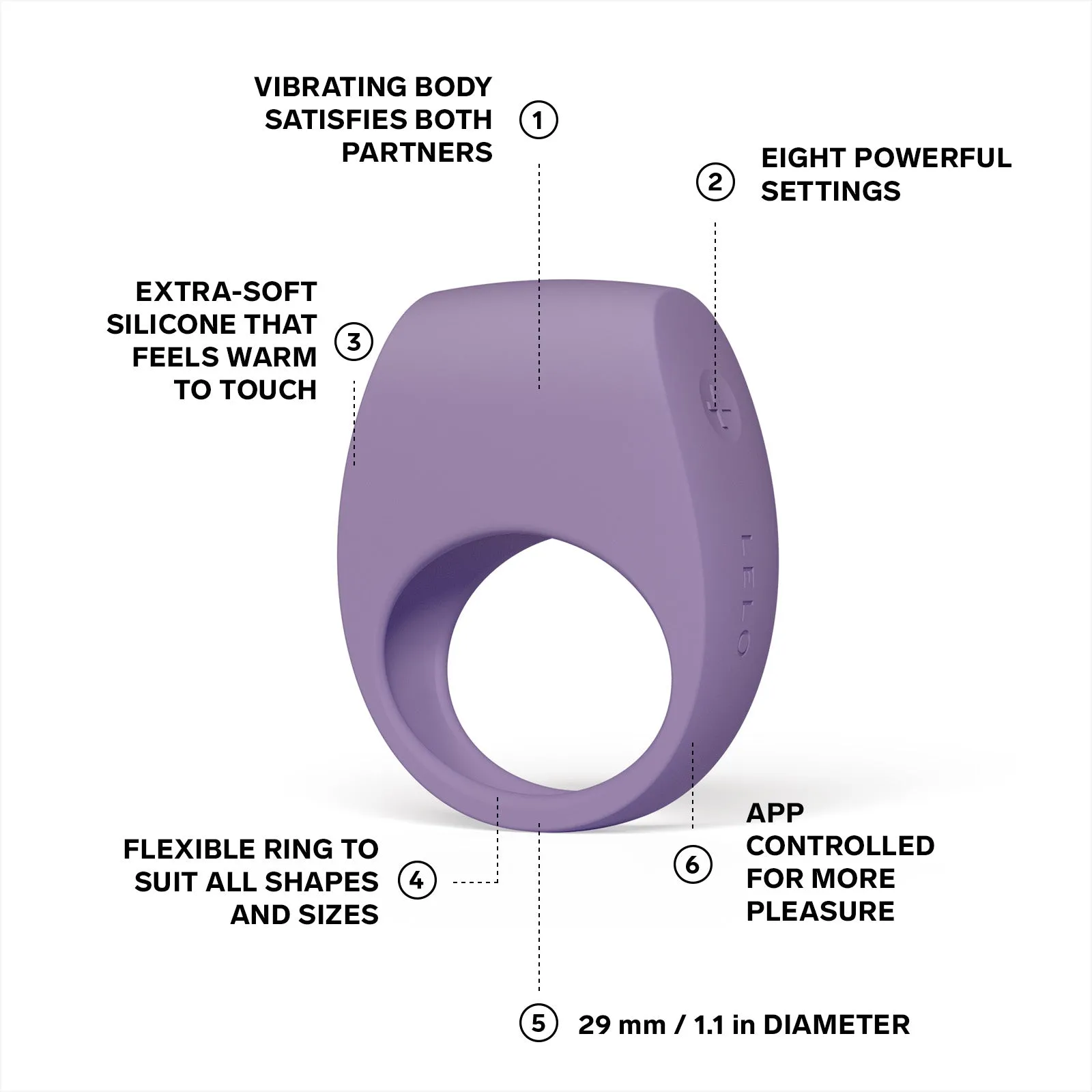 LELO Tor 3 Vibrating Cock Ring App-Controlled