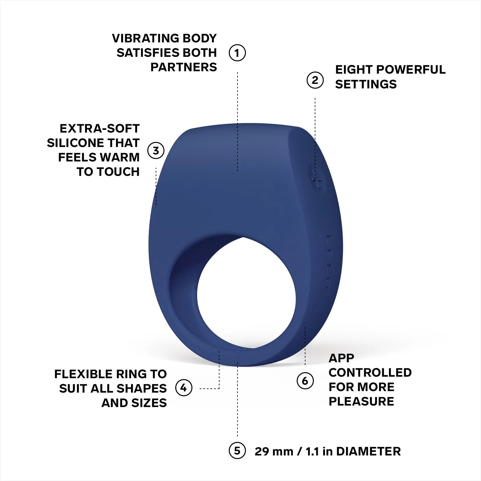 LELO Tor 3 Vibrating Cock Ring App-Controlled