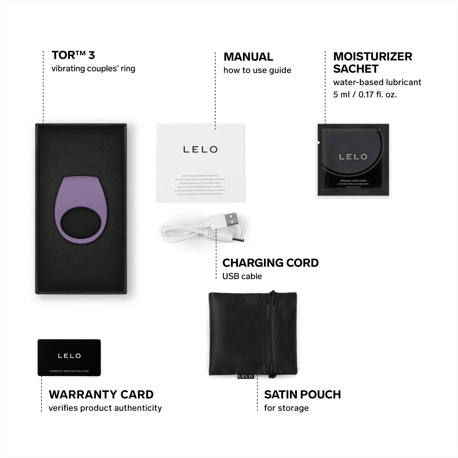 LELO Tor 3 Vibrating Cock Ring App-Controlled