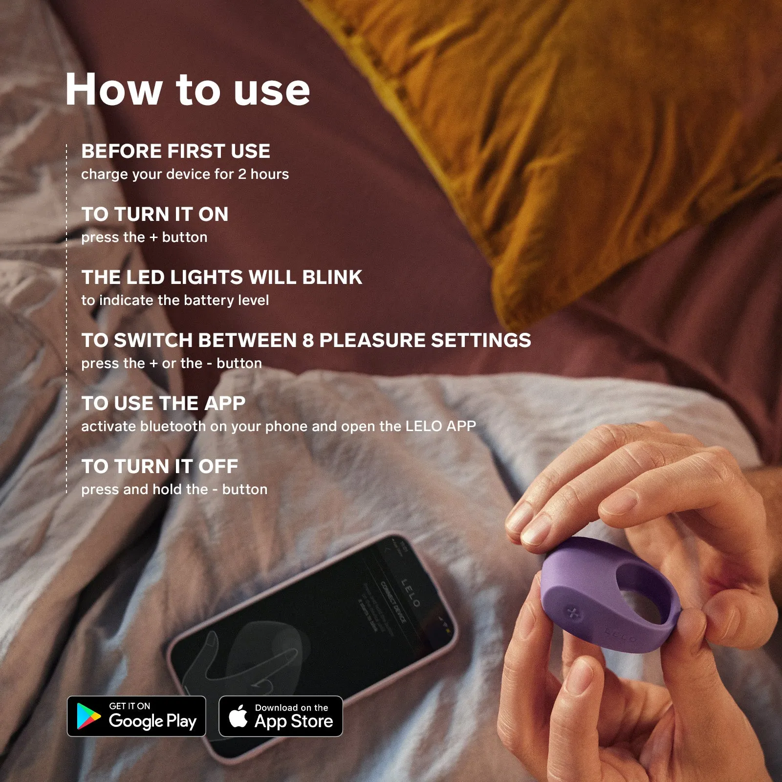 LELO Tor 3 Vibrating Cock Ring App-Controlled