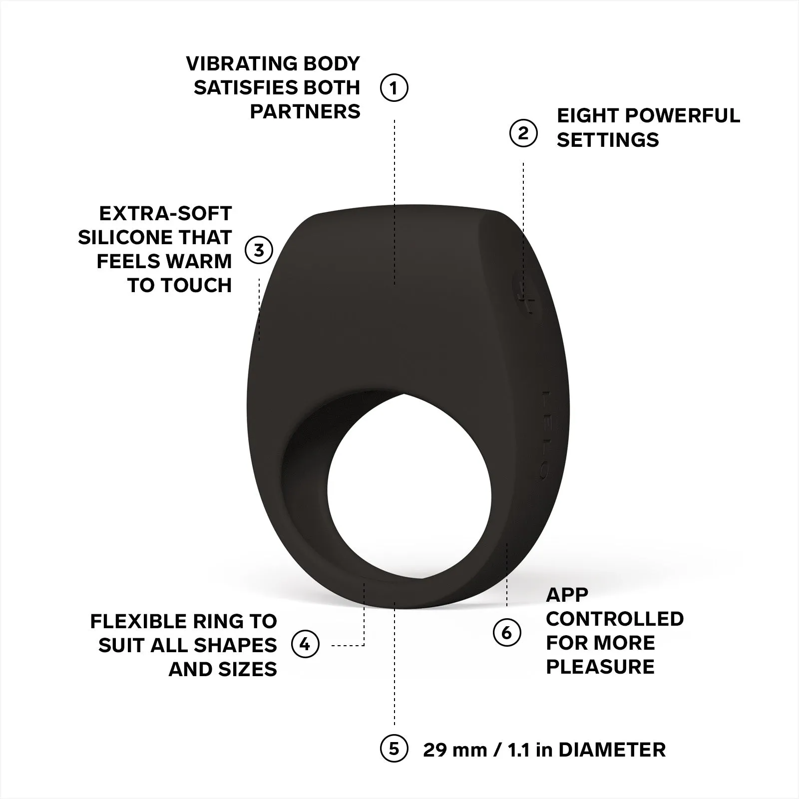 LELO Tor 3 Vibrating Cock Ring App-Controlled