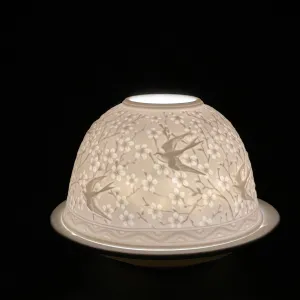 Luumii Lights LED Flower Motif Porcelain Dome