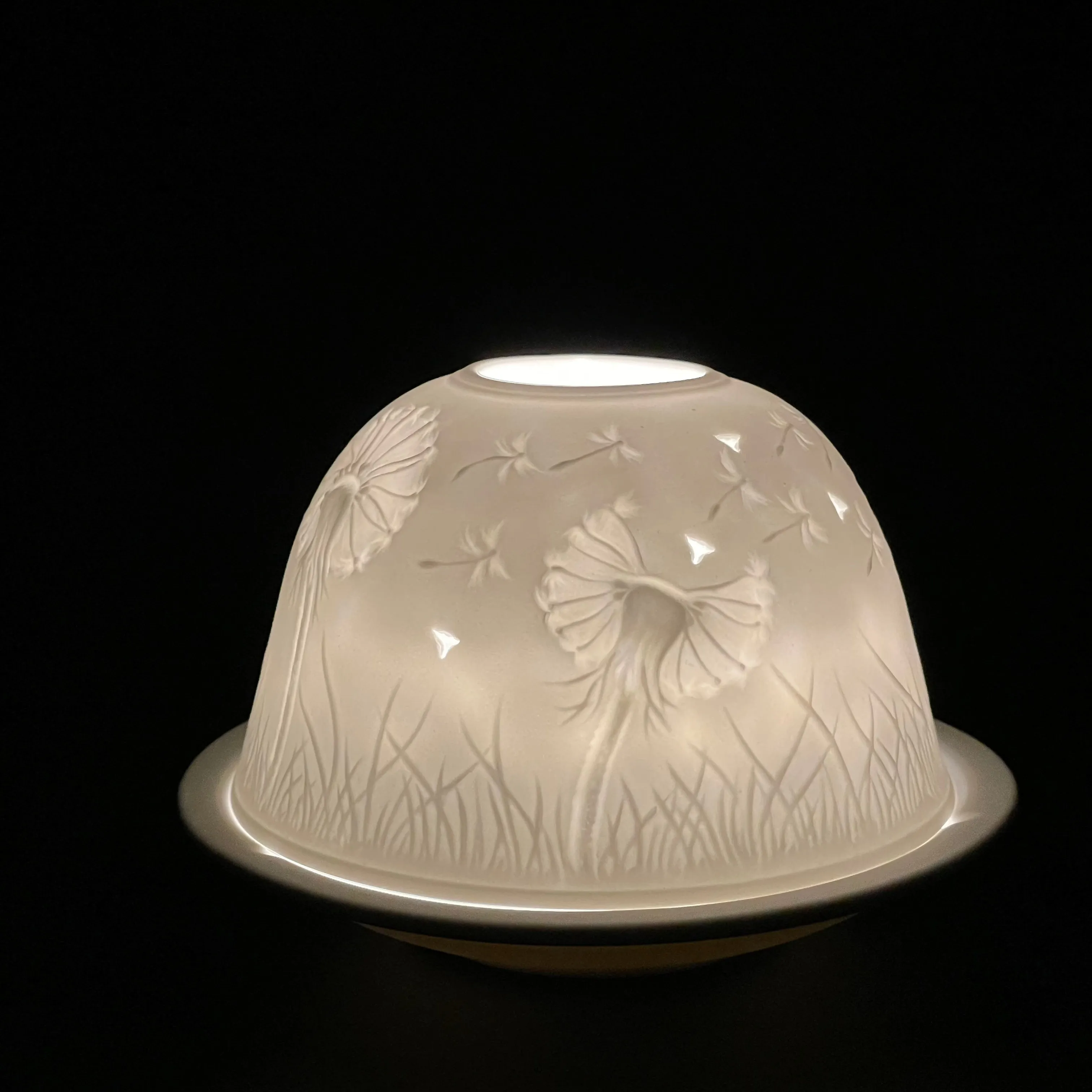 Luumii Lights LED Flower Motif Porcelain Dome