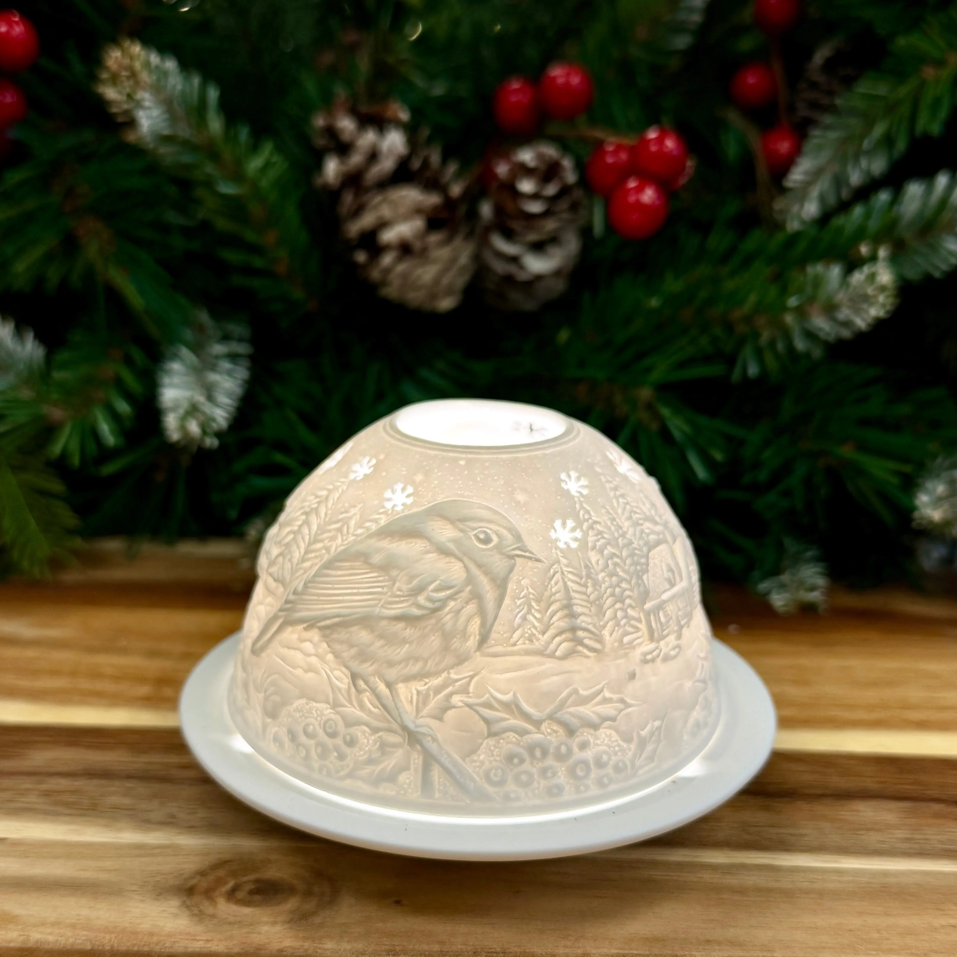 Luumii Lights LED Holiday Motif Porcelain Dome