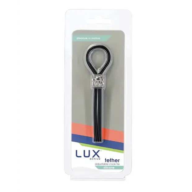 Lux Active Tether Adjustable Cock Tie - Black