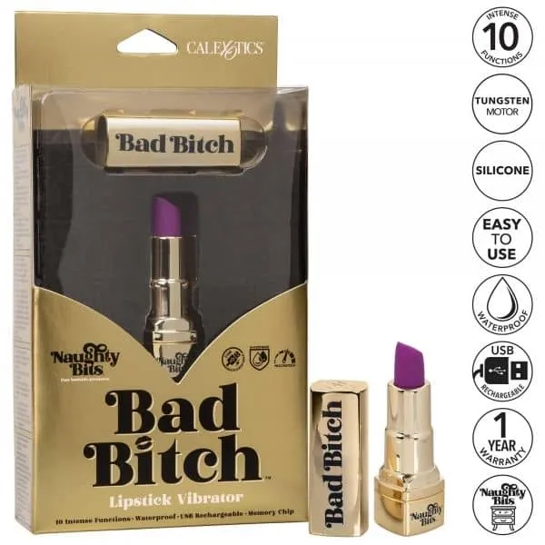 Naughty Bits Bad Bitch Rechargeable Lipstick Vibrator