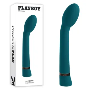 Playboy Pleasure ON THE SPOT - Blue 21.6 cm USB Rechargeable G-Spot Vibrator