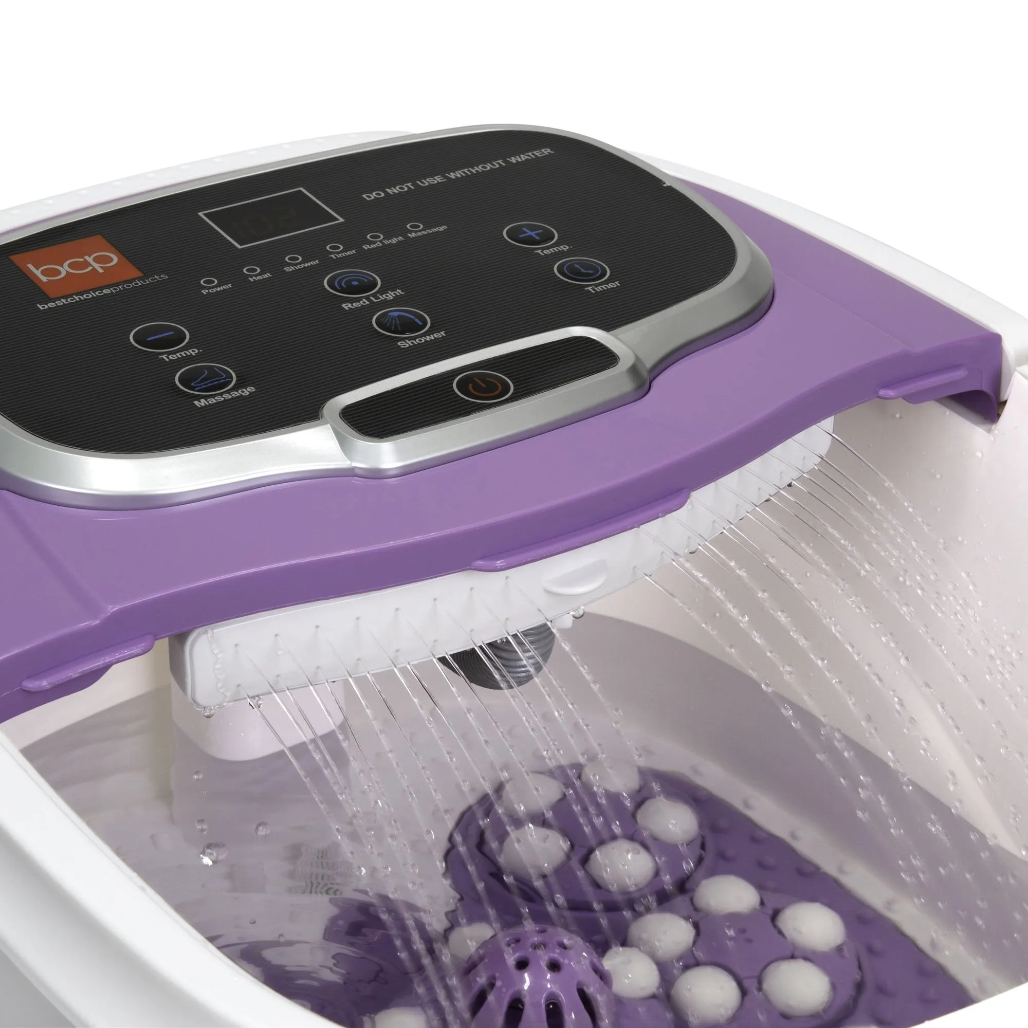 Portable Heated Foot Bath Spa w/ Massage Rollers, Red Light Therapy