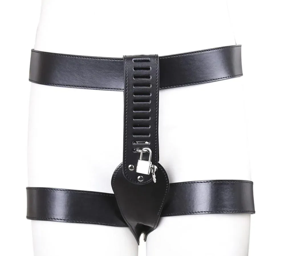 PU Leather Belt Harness with Padlock