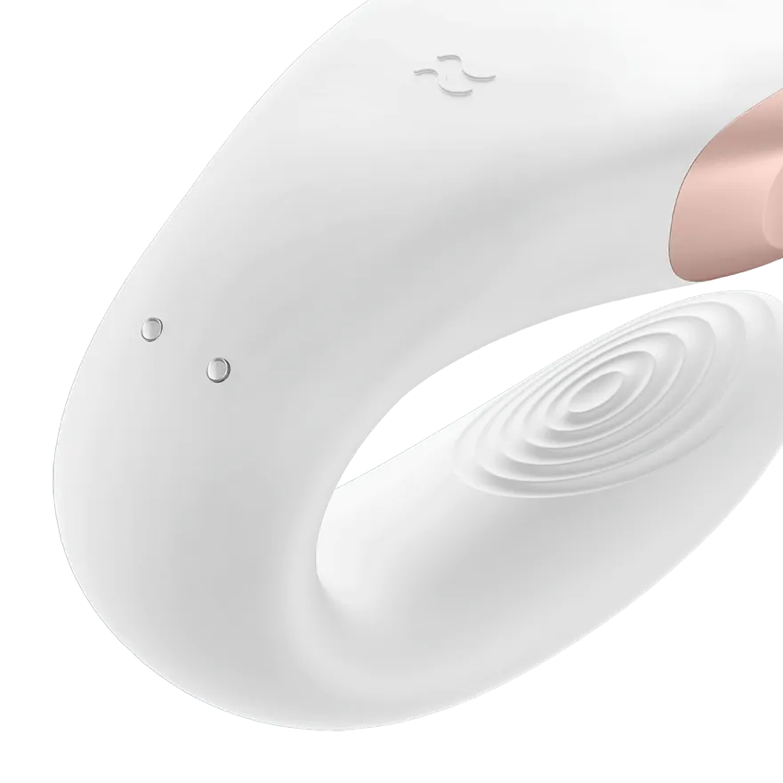 Satisfyer Double Love Silicone Rechargeable Couples App Enabled Dual Vibrator with Remote Control