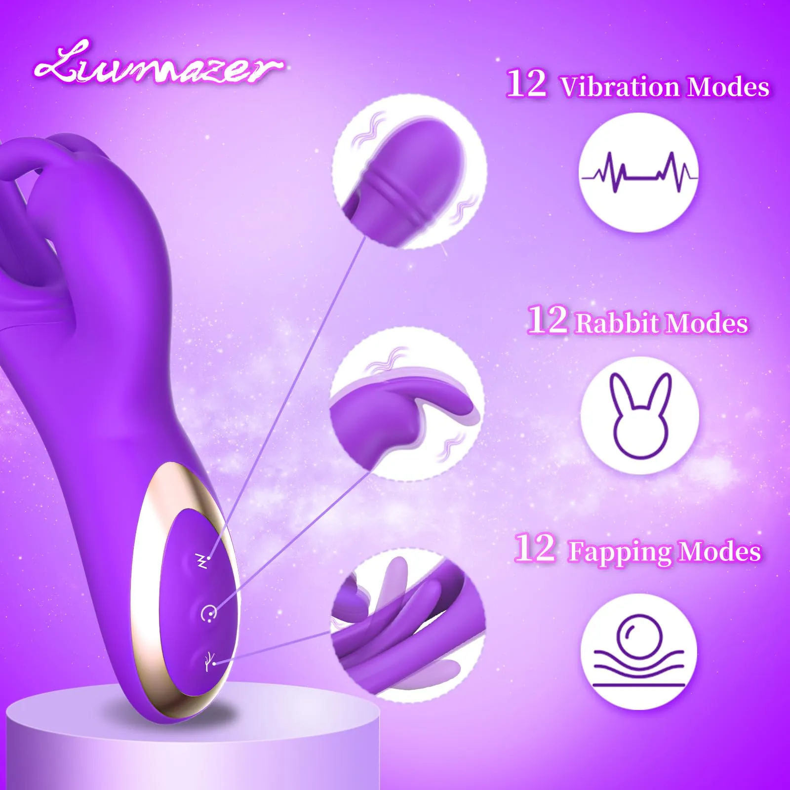 Seb - Flapping G Spot Rabbit Vibrating Dildo