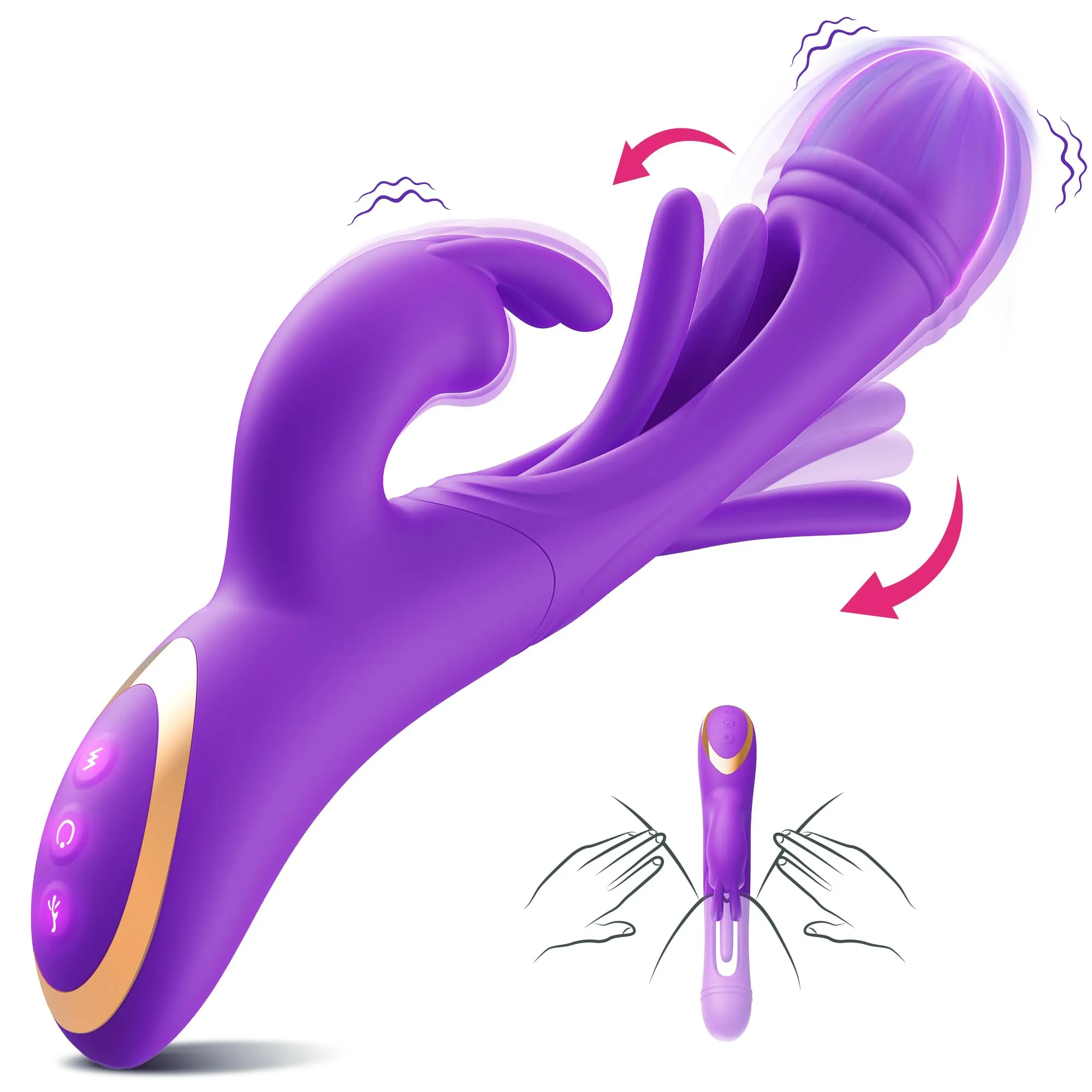 Seb - Flapping G Spot Rabbit Vibrating Dildo