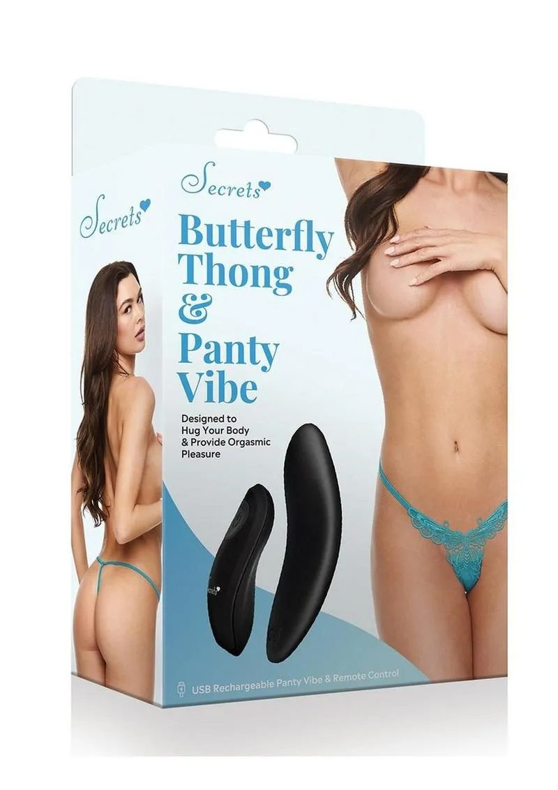 Secrets Butterfly Panty and Rechargeable Remote Control Panty Vibe