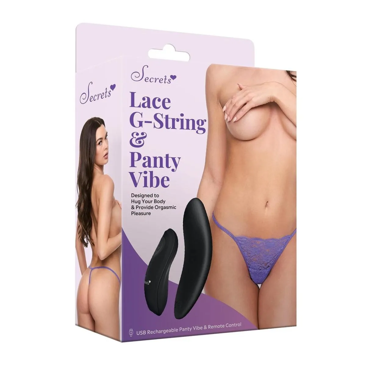 Secrets Vibrating Panties Lace G-String & Panty Vibe Purple