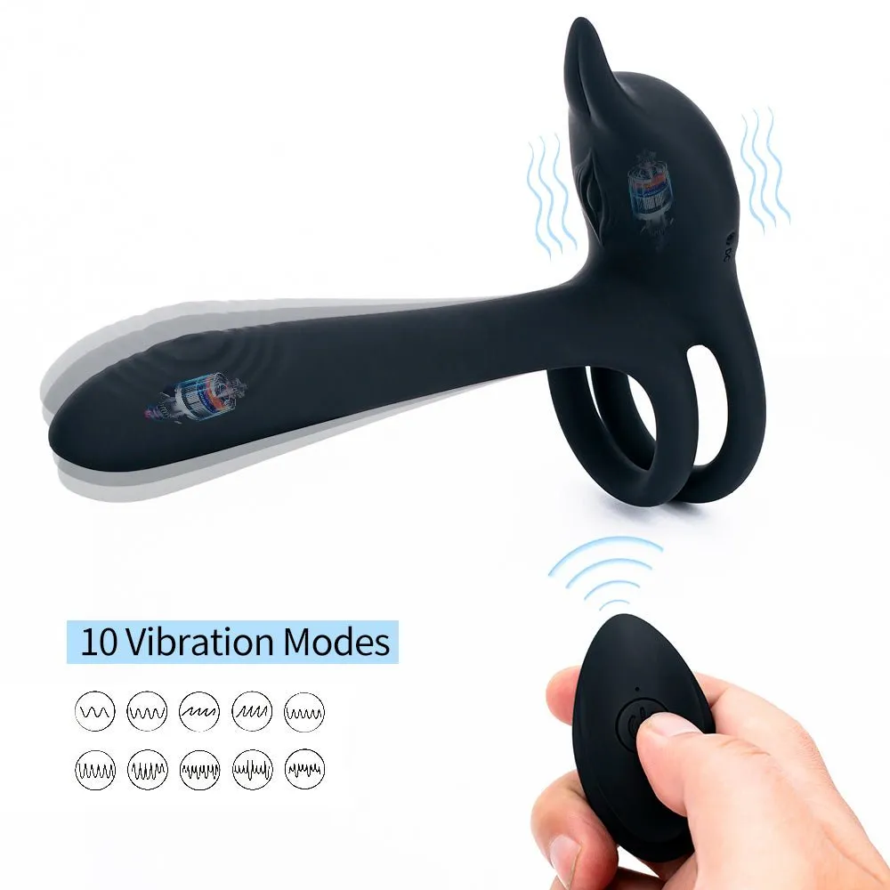 Vibrating Dual Cock Ring - Vagina G Spot Massager