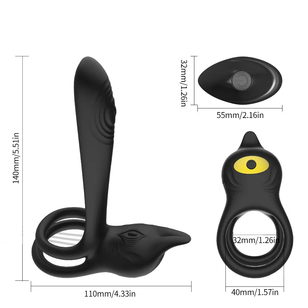 Vibrating Dual Cock Ring - Vagina G Spot Massager