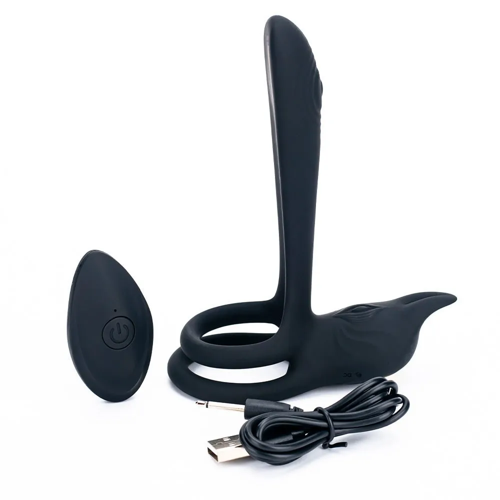 Vibrating Dual Cock Ring - Vagina G Spot Massager